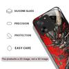 Tempered Glass Phone Case for Motorola Moto G85 G84 G75 G55 Edge 50 Fusion 40 Neo 30 Pro Cover Japan Ghost Face Samurai Pattern