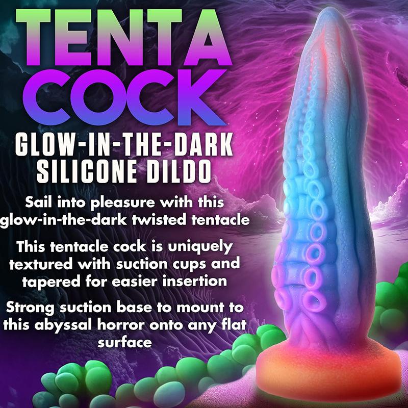 Luminous Silicone Dildo Octopus SM Super Large Anal Plug Outdoor Backyard Masturbator Adult Products for Women