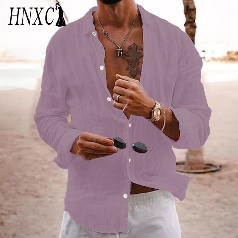 

HNXC Хлопковая футболка с длинным рукавом Мужская модная свободная рубашка с принтом Сострадательная XXXXXL фиолетовый