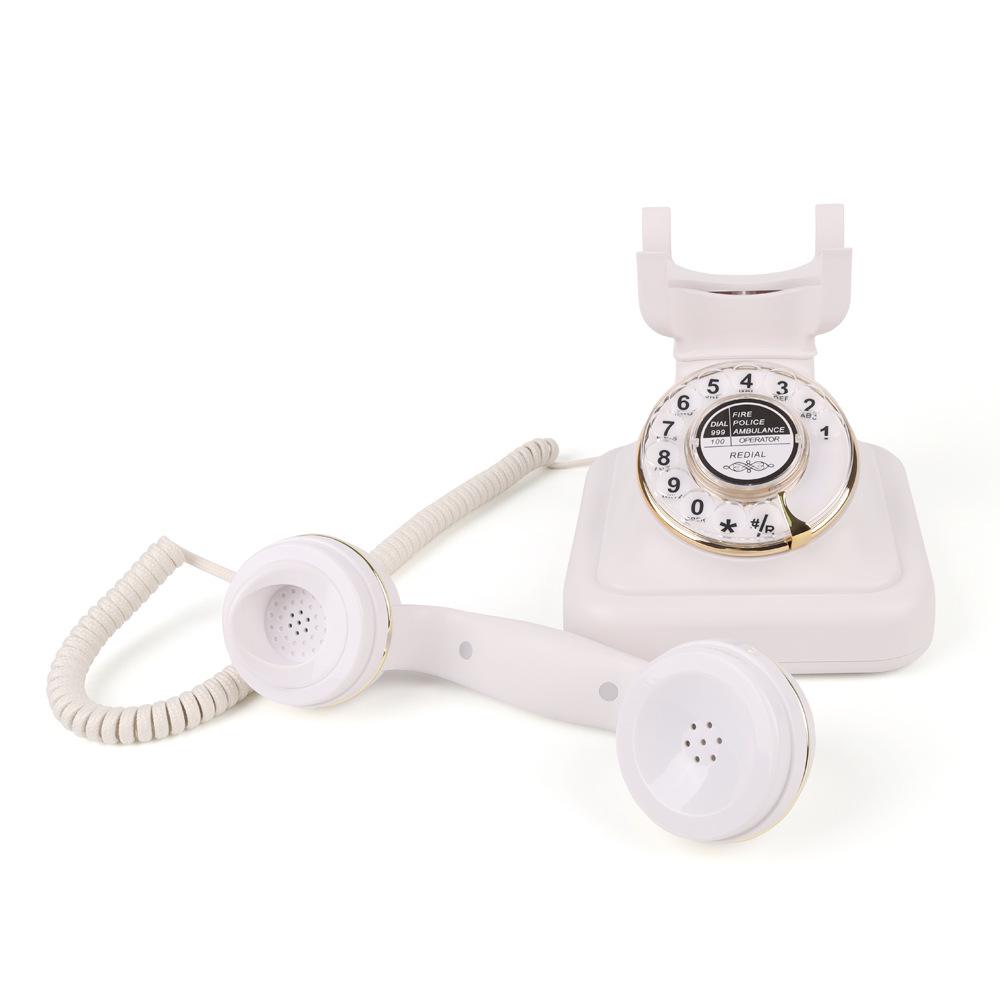 Vintage Rotary Landline Phone: Antique Retro Telephone for Home or Hotel
