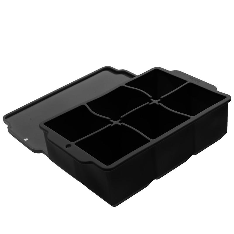 

Креативная силиконовая штабелируемая квадратная форма для кубиков льда с 6 полостями для напитков и коктейлей One Size