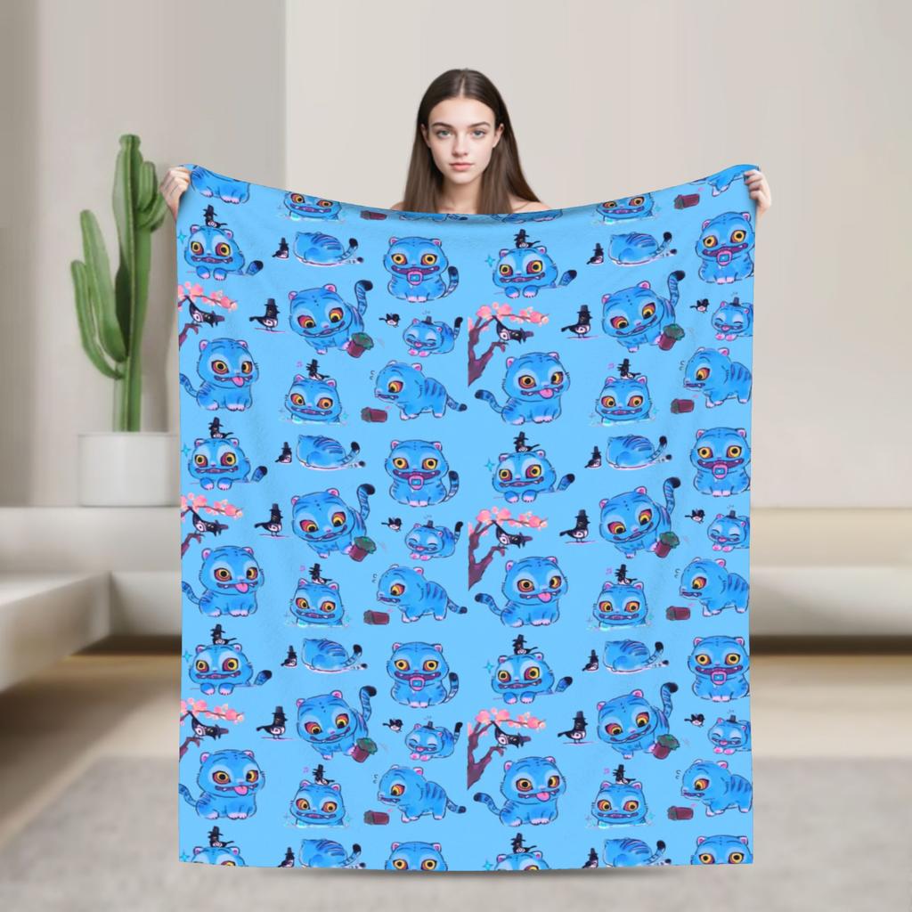 Huntrix HUNTRX Rumi Kpop Demon Hunters Dekens Pluizig Geweldig Warm Plaid voor Huis Winter