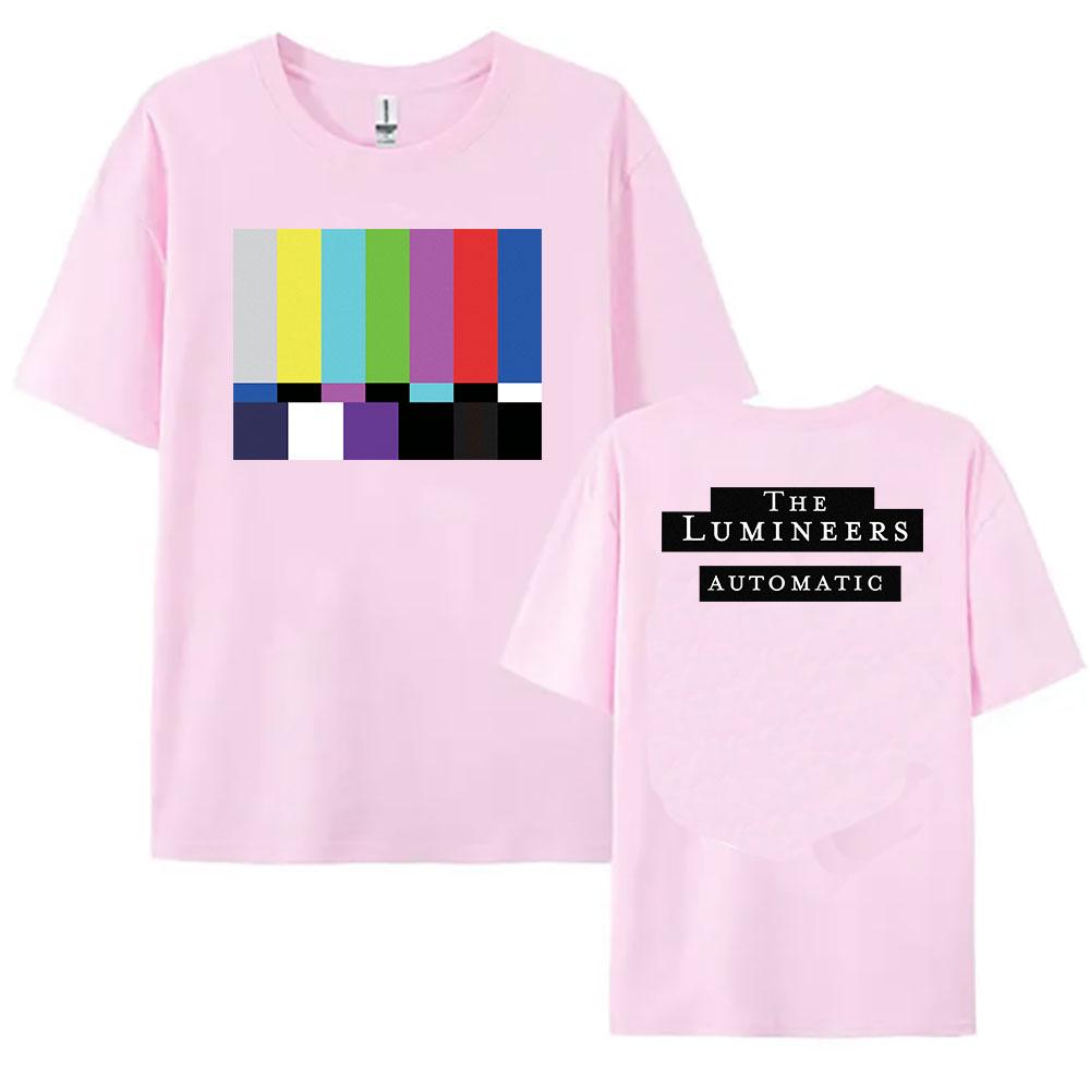 Automatic Album Tee The Lumineers Rock Band Tshirts Short Sleeve Cotton Fashion T-shirt Loose Casual Women Men Clothes Print Top