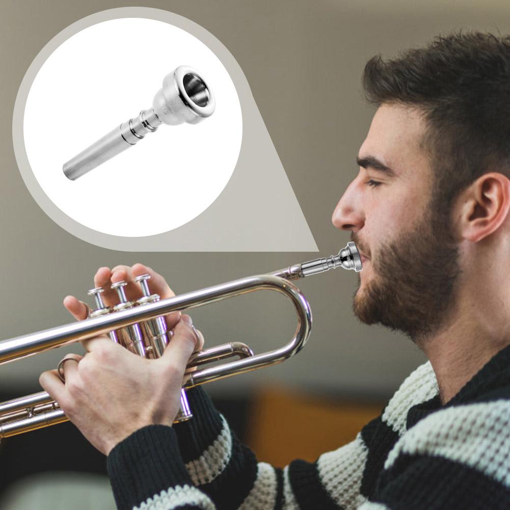 

Professional Metal 7C Mouthpiece for Trumpet French Horn Saxophone (Silver)