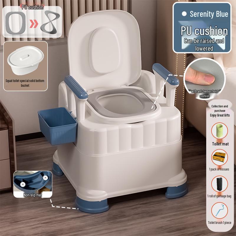 Portable Commode Chair for Adults: Ideal for Elderly, Pregnant Women, and Indoor Use
