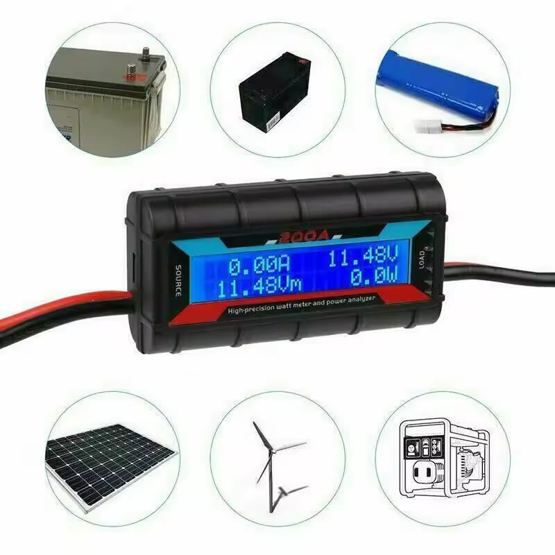 Zmart 200A LCD Digitální RC Solární Energie Výkon Wattmetr Měřič Energie RC Výkon Proud Napětí Ampér Watt Lithiová Baterie Vysoká Přesnost