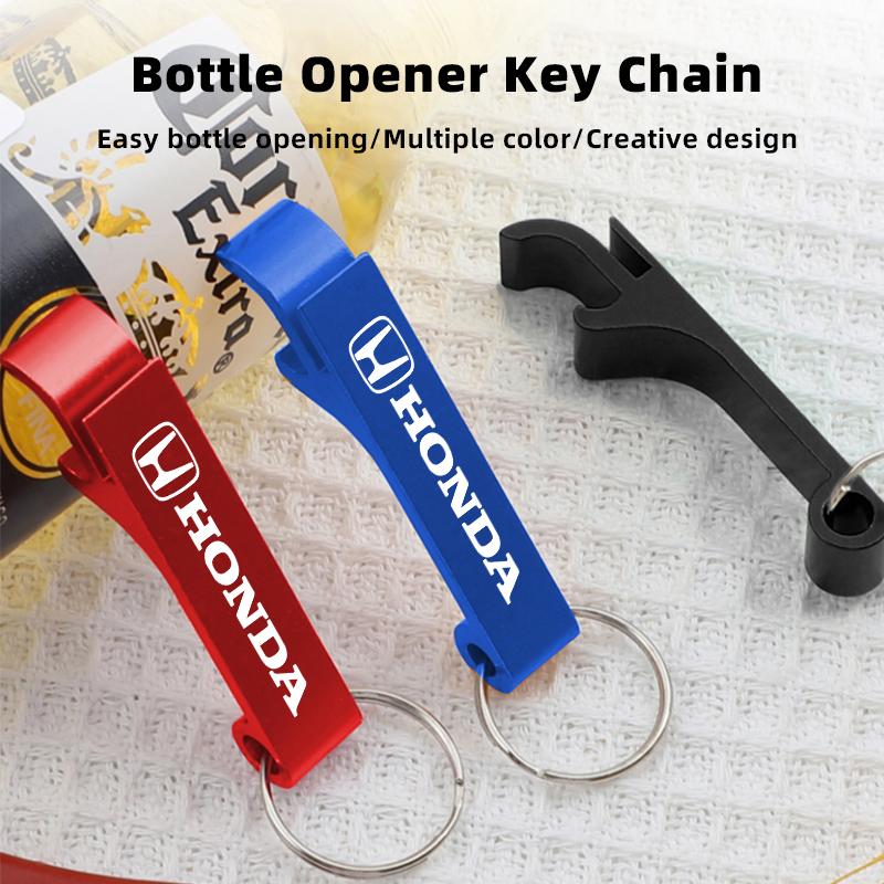 Car Key Rings Bottle Opener Keychain Accessories For Honda Civic Fit Accord City Vezel CR-V S660 Odyssey HR-V Insight Pilot EC5
