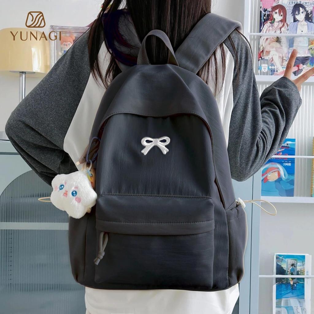 YUNAGI Women's Backpack, Cute, Lightweight, A4 Compatible, Water-Repellent, Multi-Pocket, Large Capacity, Perfect for School, Everyday Use, and