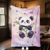 1pc panda heart Outdoor Flannel Blanket Soft Warm All-Season Throw for Sofa Bed Car Camping Office, Cozy Gift Idea1212S