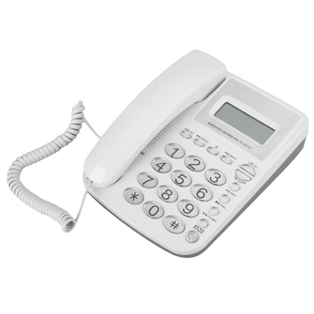 AEQ96761 Kristallknöpfe Haushalt Büro Heimtelefon Festnetz-Telefon Ausrüstung Weiß