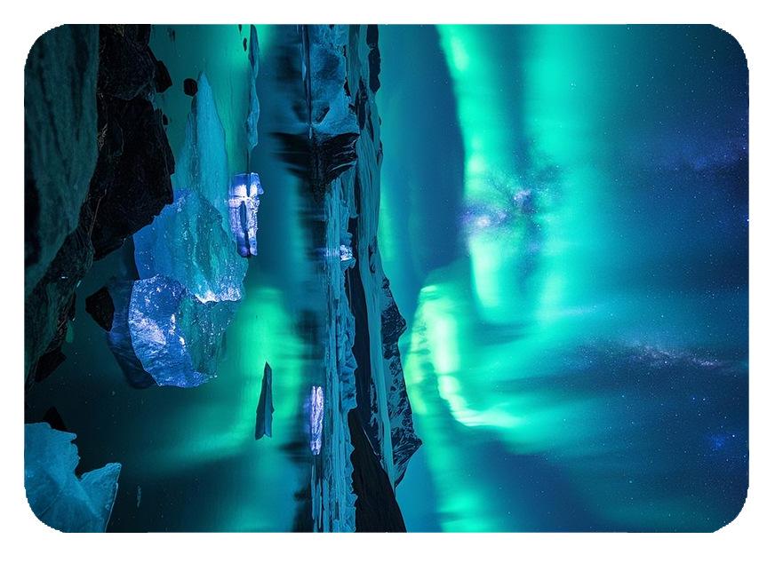 Dreamy Aurora 3D Crystal Glass Magnetic Refrigerator Sticker – Colorful Metal Home Decoration Gift