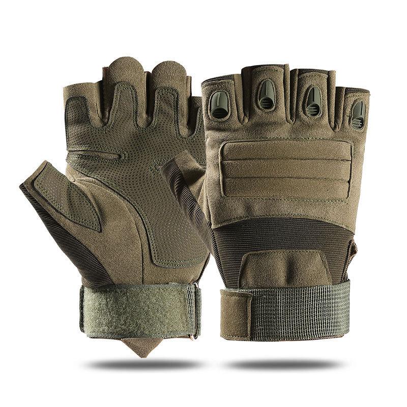 Tactical Gloves Outdoor Cycling Men and Women's Sports Fitness Training Non Slip Breathable Wear-resistant Performance Half Finger Gloves