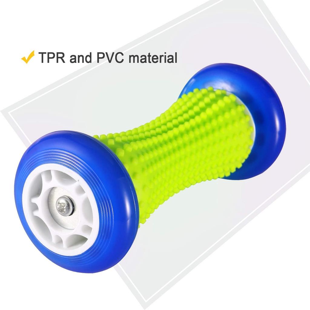 Foot Massage Roller Ball for Plantar Fasciitis - 1 Feet Roller and 2 Spiky Massage Balls Set ; Foot Arch Pain Relief; Deep Trigger Point Therapy;