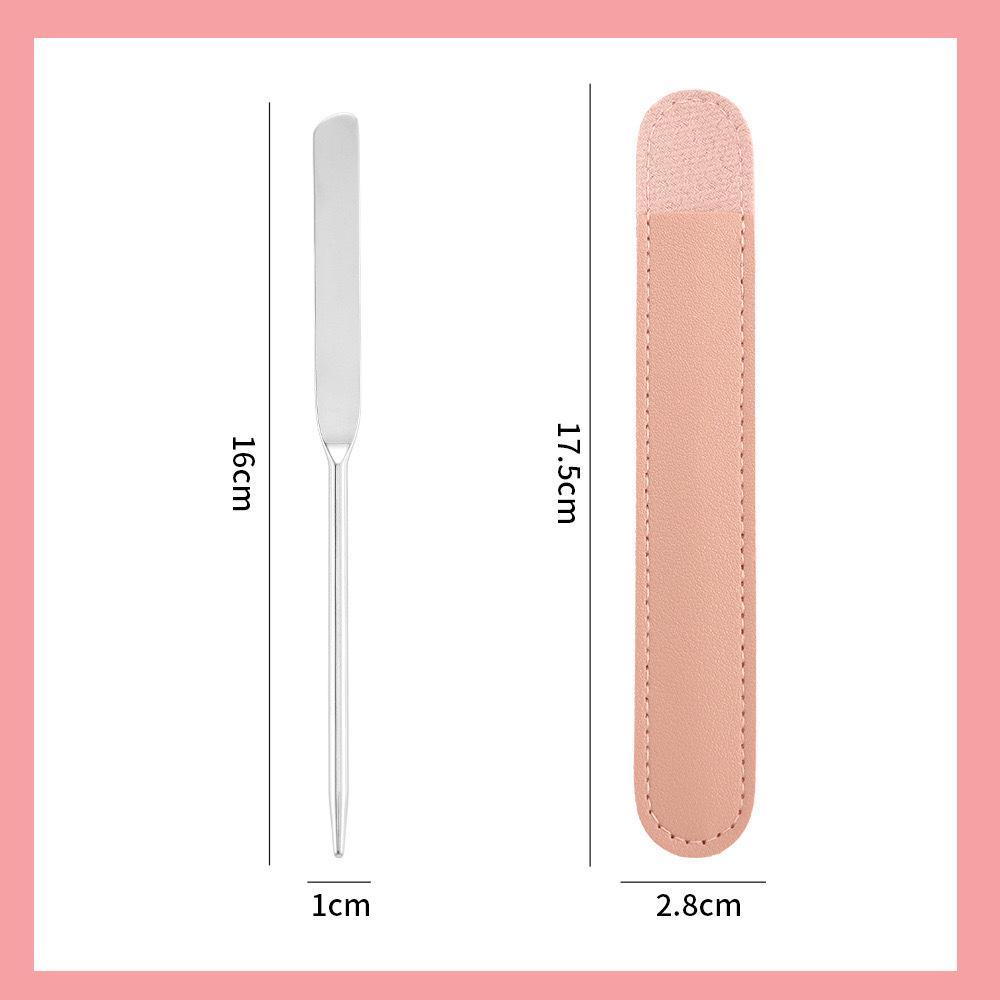 Stainless Steel Makeup Mixing Spatula for Concealer, Foundation, & Blush.