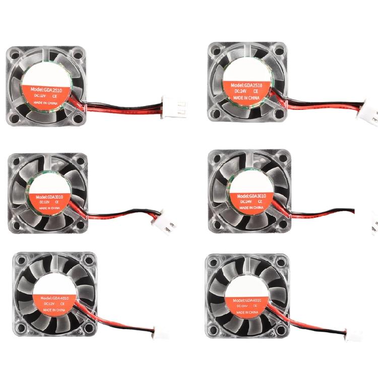3D Printer Part Hotend Part Upgraded Hydraulic Cooling Fan 2510 3010 4010 12V/24V XH2.54 Coolers Radiator for 3D Printer
