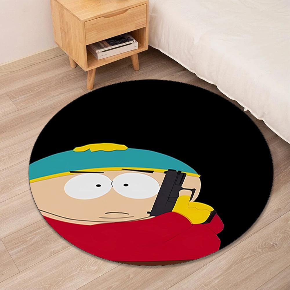 South Park Printed Round Rug Carpet Chair Rug Area Rug Entryway Doormats,for Office Chair Living Room Bedroom Kitchen Room.