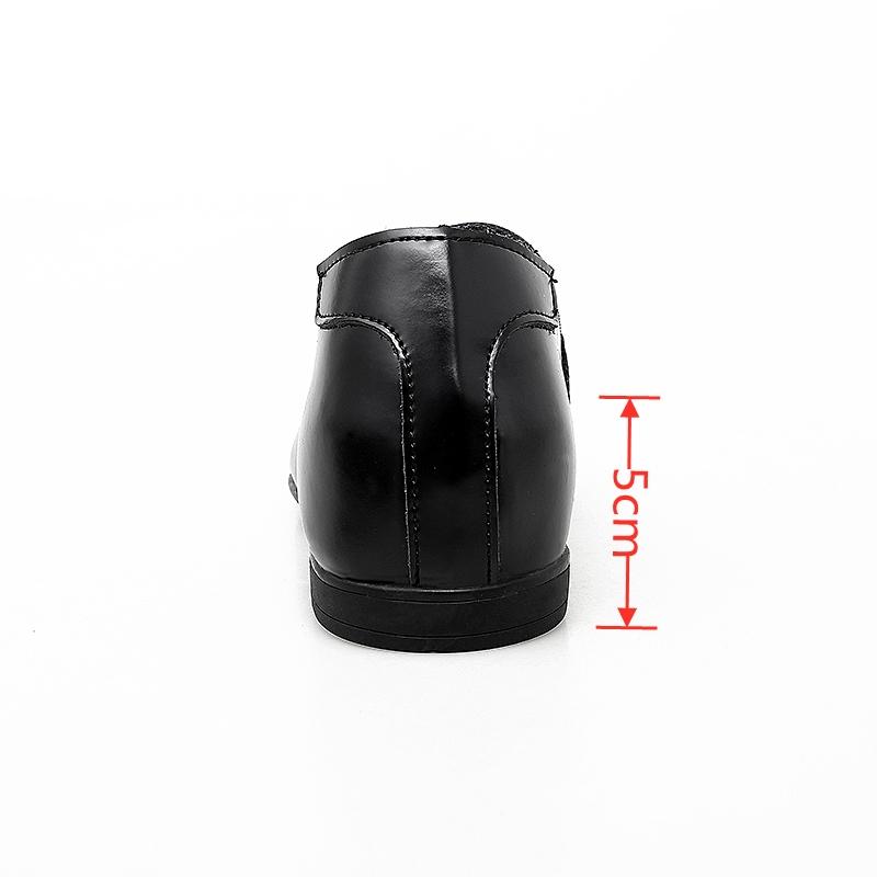Loafers Men Elevator Shoes Men's Casual Shoes Male Buiness Cow Leather Shoes Height Increase Shoes Insoles 5CM Formal Tall