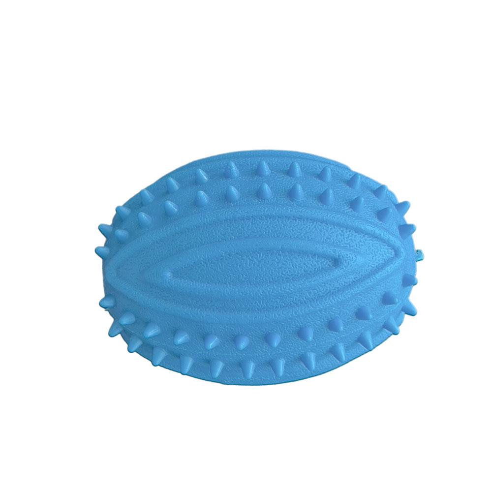 Pet Chew Toy: Rugby Grenade Shape with Squeaker, Teeth Cleaning Interactive Toy for Dogs Cats Dental Care