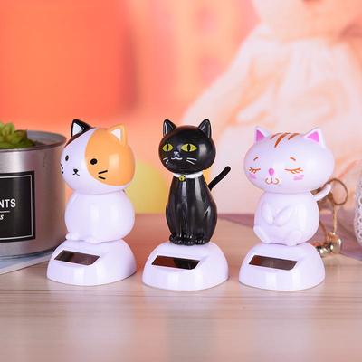 Wackelnder Kopf Katze Solar Auto Ornament: Kreatives Kinderspielzeug & Wohnaccessoire