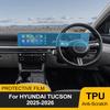 for Hyundai Tucson 2025 2026 Pre-cut TPU Dashboard Screen Protector Film Anti-Scratch Transparent GPS Navigation PPF Sticker