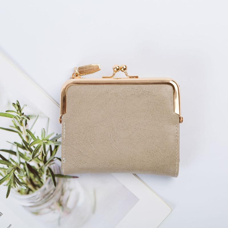 New Clip Change Bag Short Wallet Female Simple Multi-functional Folding Wallet Card Bag Female