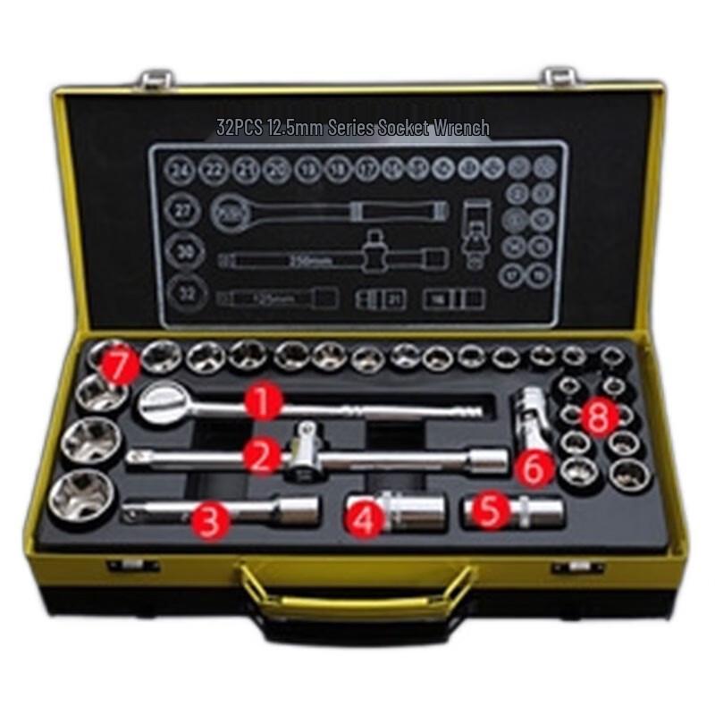 Ouke 32-Piece Socket Wrench Set