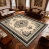 New Classical Black White Flower Pattern Living Room Carpet Retro Decoration Foldable Washable Soft Mat Bedroom Sofa Area Rug