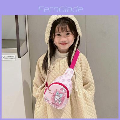 Kuromi Melody Cinnamoroll Cartoon Kinder Brusttasche für Kleinkinder Mit Polyesterfutter und Leichtem Design Für Den Täglichen Gebrauch