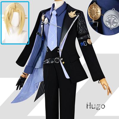 Spiel Zenless Zone Zero Hugo Vlad Cosplay Kostüm Perücke Anime Komplettset Uniform Kleid Outfit Schuluniform Requisite