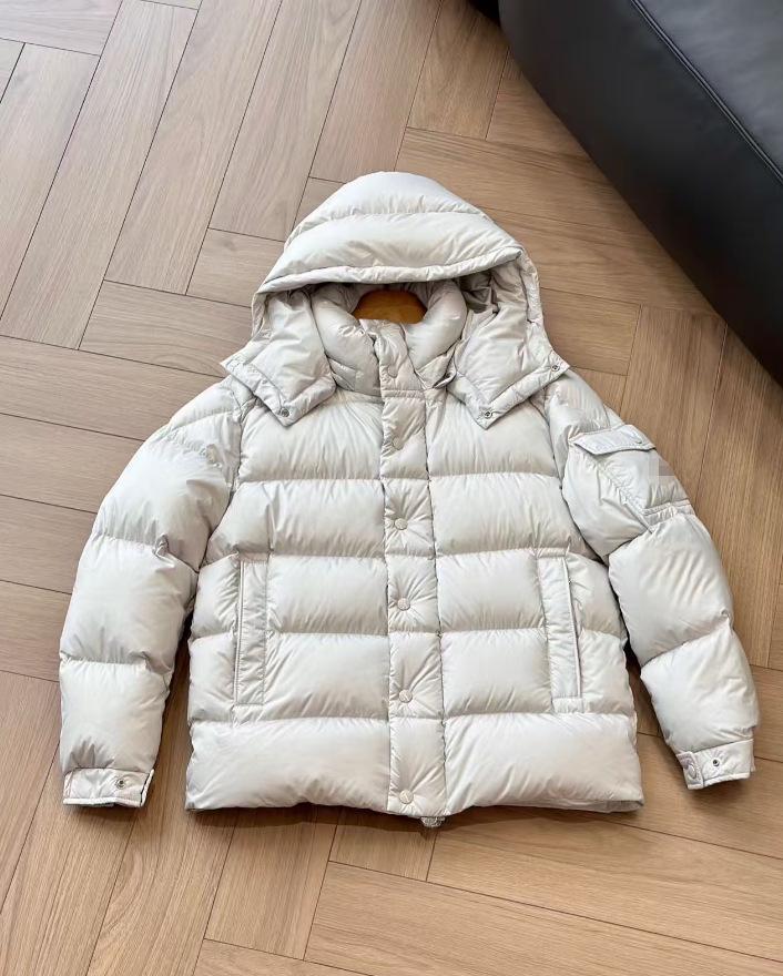 Unisex Melns īss dūnu mētelis ar