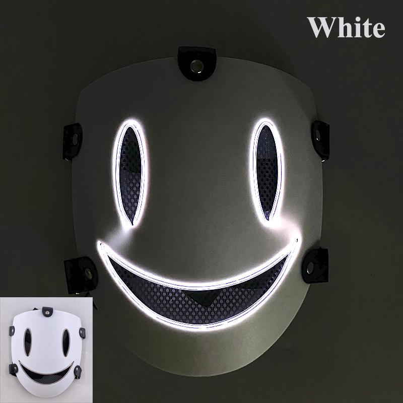 LED High Rise Invasion Mask Cosplay High Rise Invasion Anime Costume Accessories Mask Luminous Flashing Mask for Halloween Props