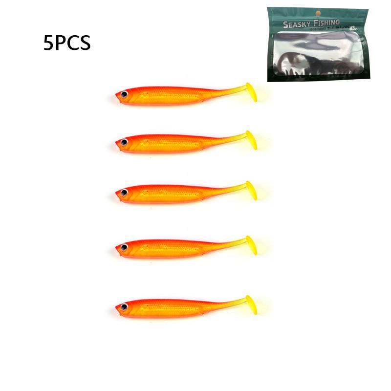 Rainbow Fish Soft Bait - Lure with Pointed Tail for Freshwater & Saltwater Fishing