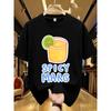 Man Women's Vintage Spicy Margarita Graphic T-Shirt Retro Cocktail Print Short Sleeve Round Neck