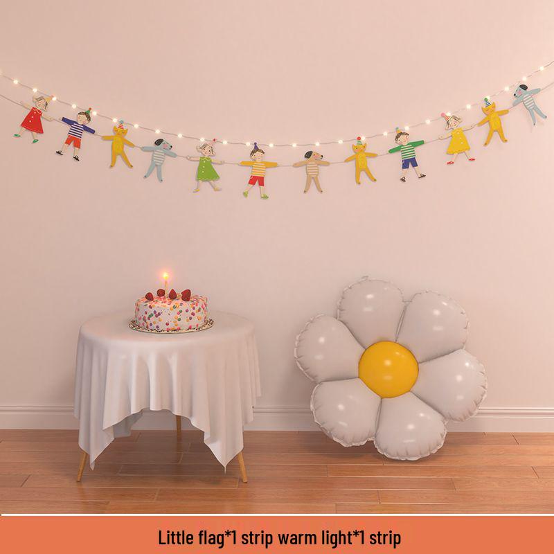Birthday Pom Pom Bunting Set for Kids - First Party Decor & Photo Props