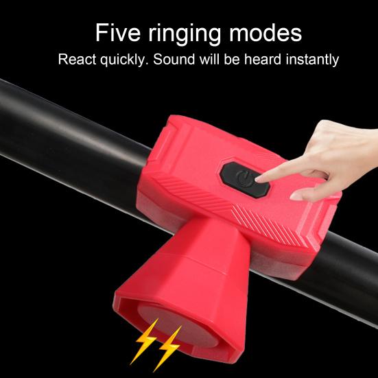 Electric Bike Horn Waterproof Type-C Rechargeable 120dB Loud Sound MTB Road Mountain Bicycle Handlebar Alarm Bell Bike Accessories