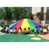 Parachute de jeu arc-en-ciel de 4 mètres pour enfants, Jouet d'activité de groupe en plein air, Jeu de parachute pour préscolaires, Fêtes, Cours de gymnastique, Matériau en nylon