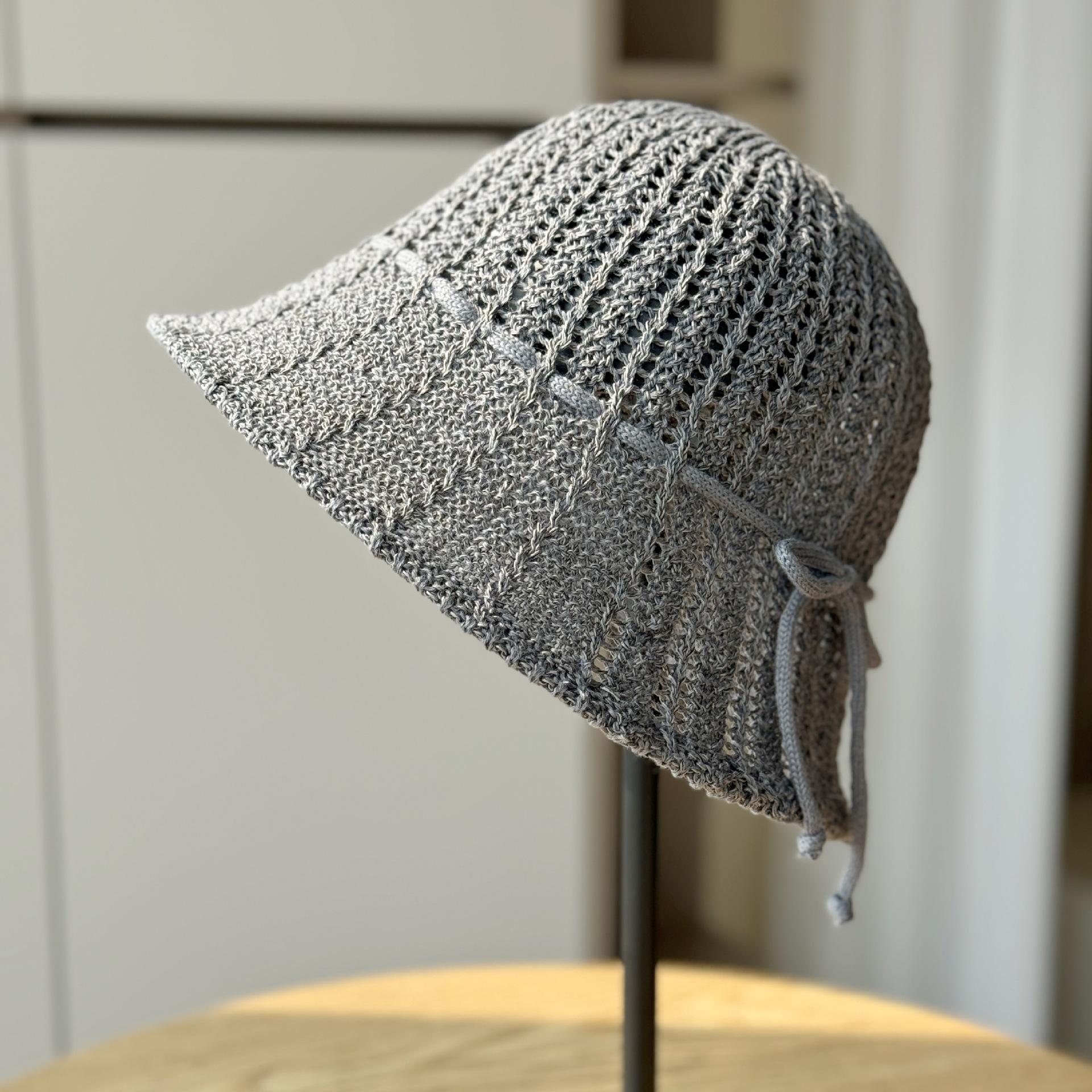 

Новая шляпа-ведро с бантом, женская летняя шляпа-ведро с открытым тазом, солнцезащитный козырек, солнцезащитная шляпа-ведро ONE SIZE серый