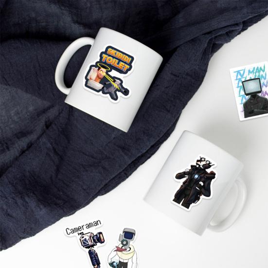 

50Pcs/Set Toilet Monitor Man Sticker Non-repetitive Self-adhesive Waterproof PVC DIY Phone Cover Cup Luggage Skateboard Laptop Decal