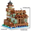Architectural Building Blocks City Series Fishing Village Cottage Country House Model Kids Toy Gift Boys Girls