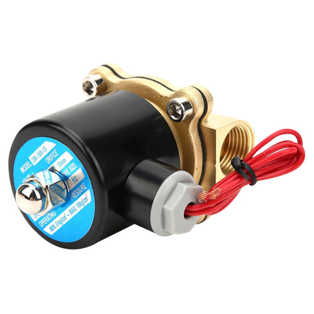 2W16015 Normalerweise geschlossenes Magnetventil G12 BSPP Innengewinde Messing-Magnetventil2W16015  12V