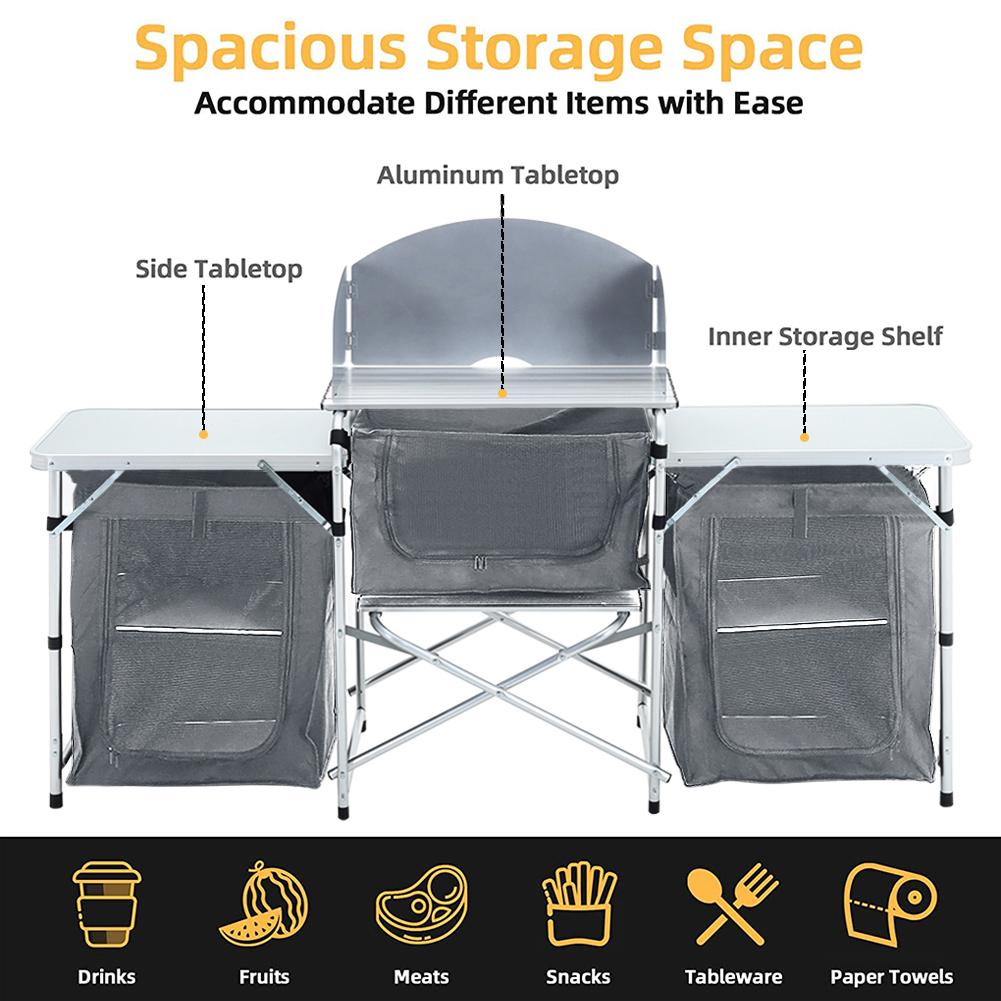 Aluminium Camping Table Outdoor Camping Kitchen