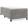 Cadre de lit avec matelas - Maison Exclusive - Velours gris clair - 90x190 cm - Relaxation maximale