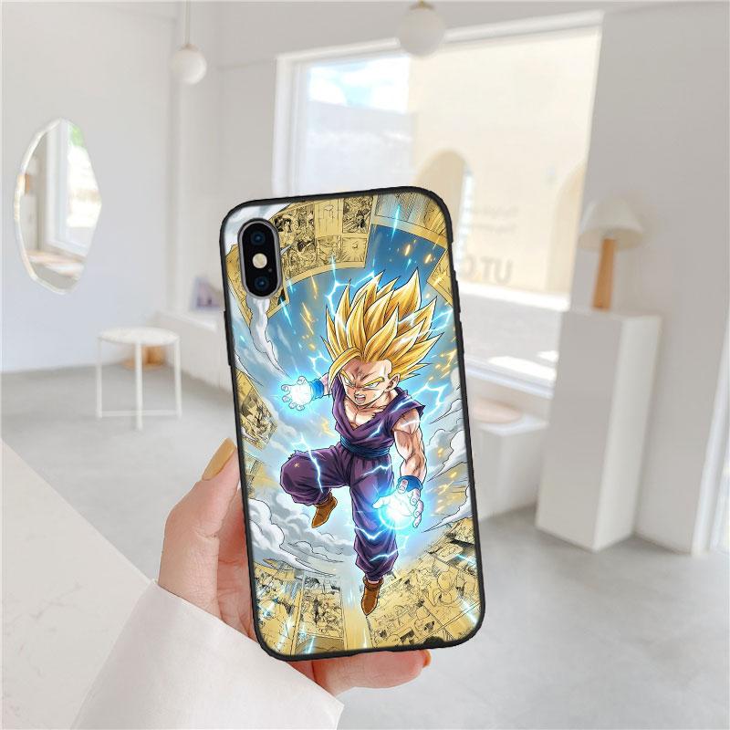 

LO36 Dragon Ball Gohan Soft Shell Phone Case for iPhone 16 15 14 13 12 Pro Max Plus Mini iPhone 14