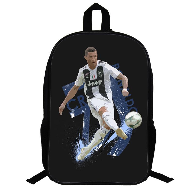 Zaino a Tema Ronaldo per Fan di Calcio Zaino per Studenti Scolastici Zaino per Bambini da 17 Pollici