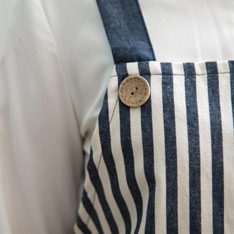 Denim Duo Stripe Apron (Waterproof Fabric)