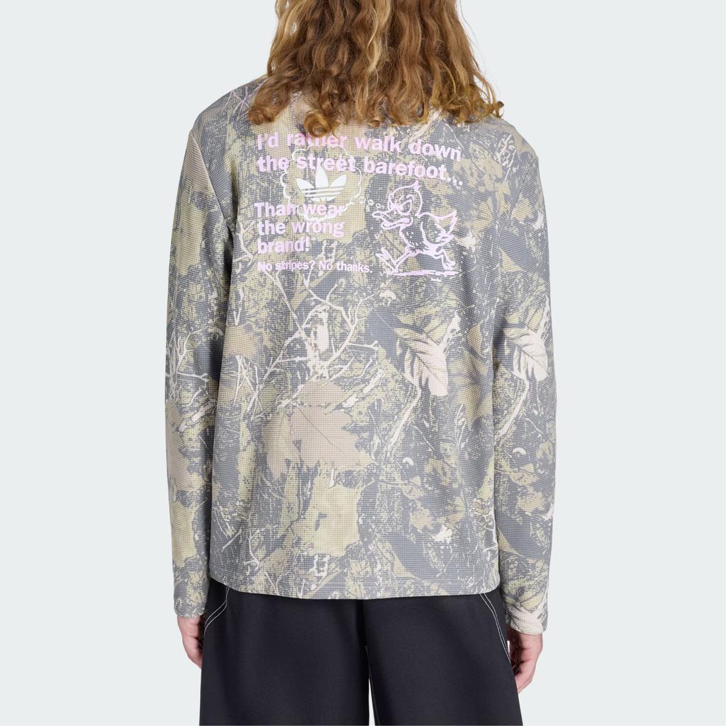 Adidas Originals Waffle Workwear Loose Casual Long Sleeve Shirt Men Shirts KG6434