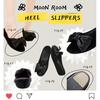Portable Heeled Slippers with Storage Bag for Entrance and Class 4cm Heel to [MOON ROOM] Graduations, Ceremonies, Visits, (M (up approx. 23.5cm),