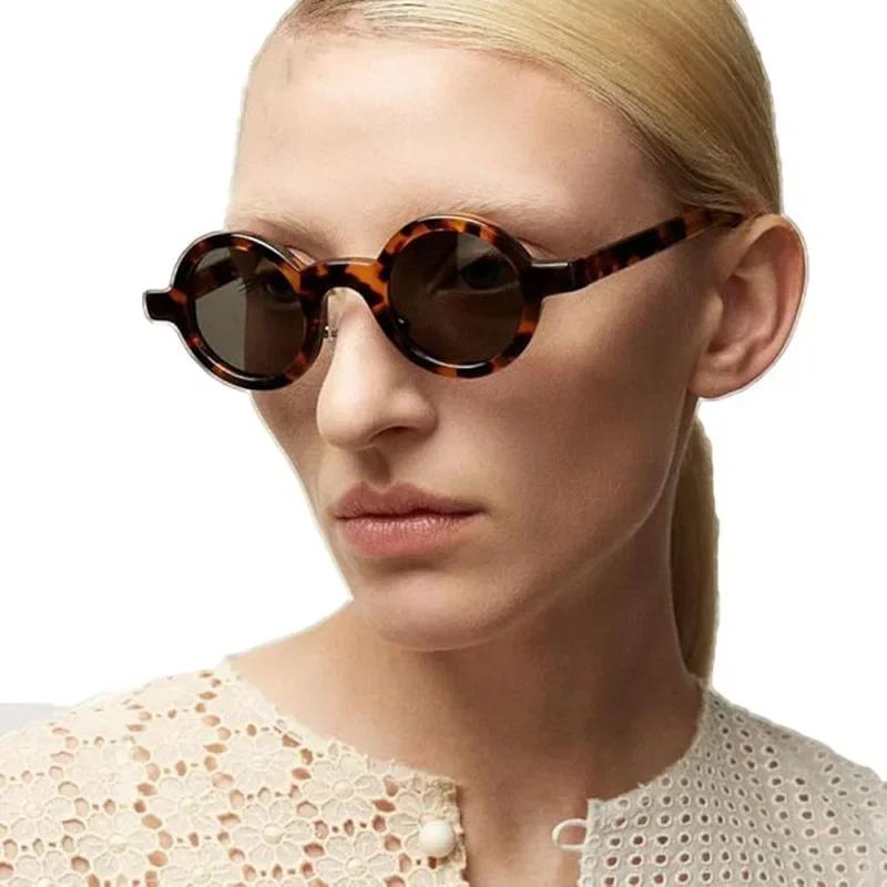 New Fashion Personalized Round Frame Women'S Sunglasses Outdoor Neutral Travel Street Photography Uv400 Sunscreen Glasses
