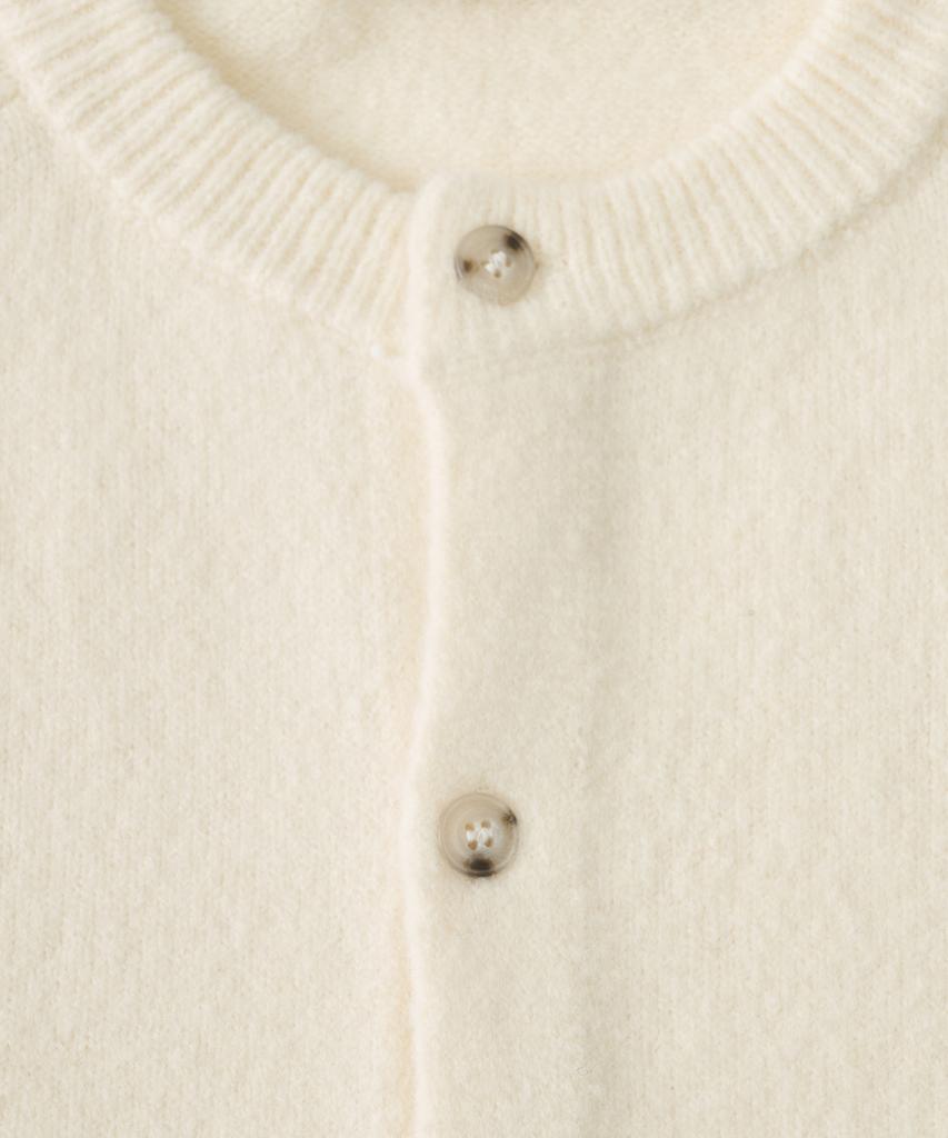 Analog Mood Handy Round Crop Fit Knit Cardigan (Ivory)