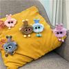 Cute Pompom Monster Toys Pendant Keychain Fluffy Plush Doll Charms Keyring Backpack Ornaments Car Trinket Key Holder Accessories